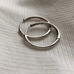 Pandora sterling silver hoop earrings
